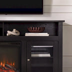 58-inch 2-Door Highboy Fireplace TV Stand with Storage