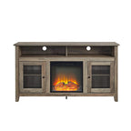 58-inch 2-Door Highboy Fireplace TV Stand with Storage
