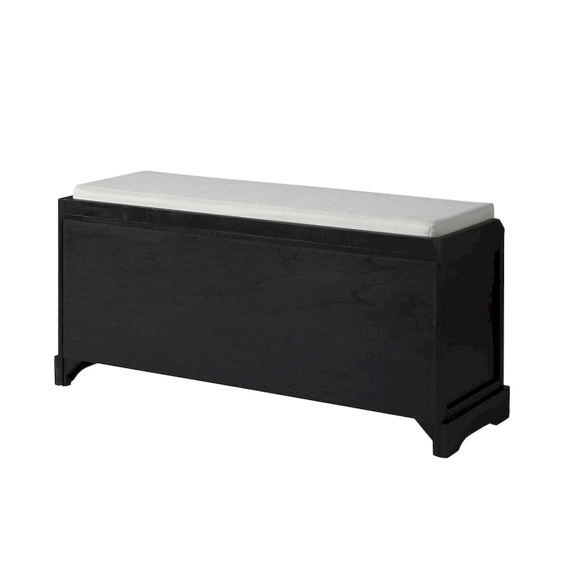 Storage Bench with Cushion, 3 Drawers and 3 Baskets