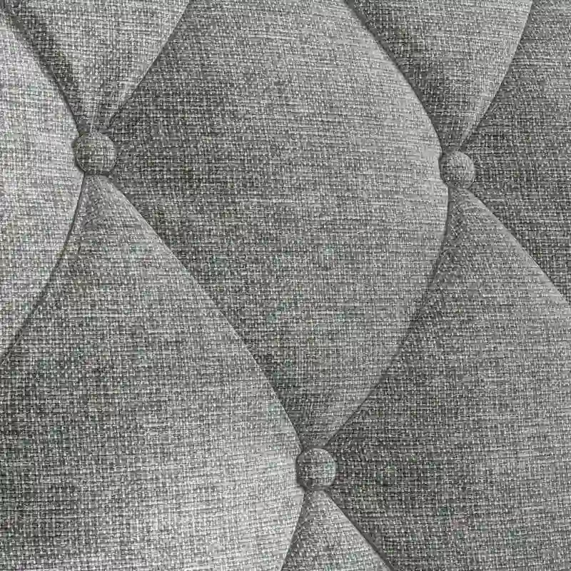 78.75" 3-Seater Fabric Sofa with Tufted Back – Grey