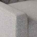 78.75" 3-Seater Fabric Sofa with Tufted Back – Grey