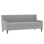 78.75" 3-Seater Fabric Sofa with Tufted Back – Grey