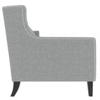 78.75" 3-Seater Fabric Sofa with Tufted Back – Grey