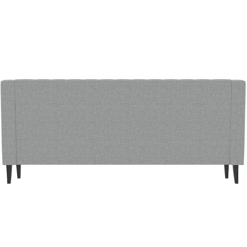 78.75" 3-Seater Fabric Sofa with Tufted Back – Grey