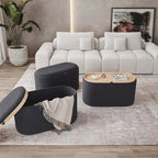 Reversible Storage Ottoman, 30" Wide