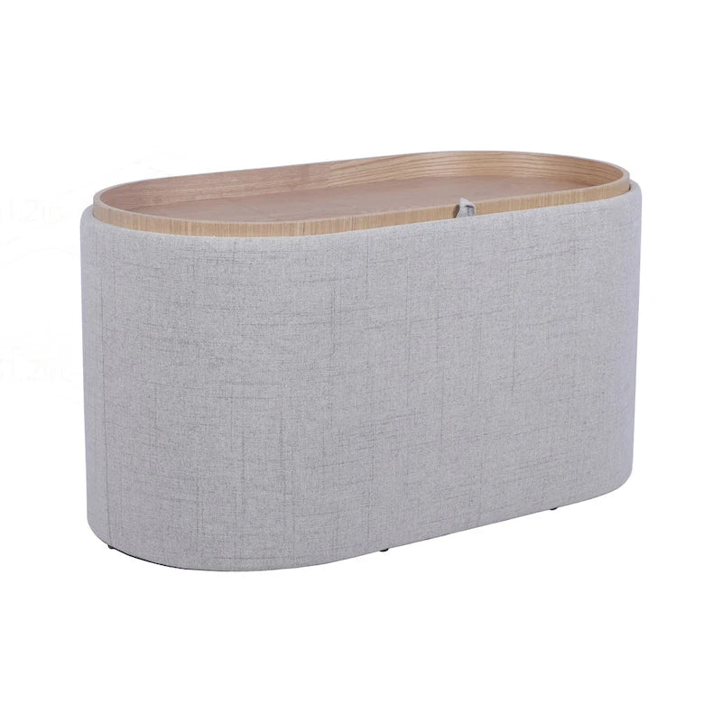Reversible Storage Ottoman, 30" Wide