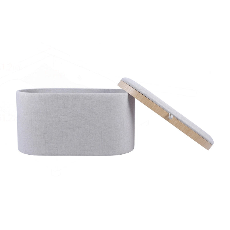 Reversible Storage Ottoman, 30" Wide