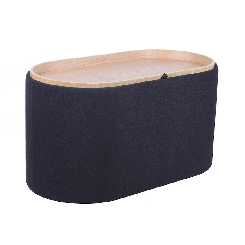 Reversible Storage Ottoman, 30" Wide