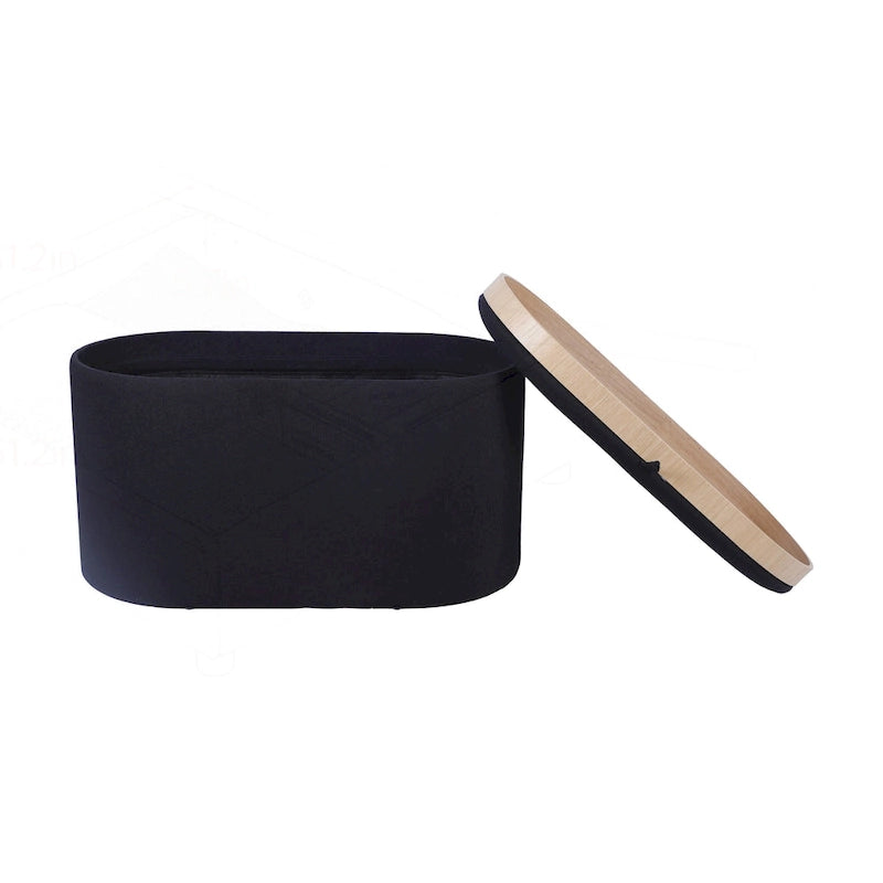 Reversible Storage Ottoman, 30" Wide