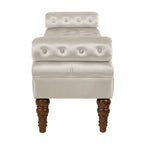 Upholstered Tufted Velvet Bench with Wooden Legs