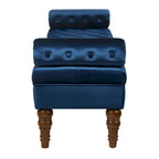 Upholstered Tufted Velvet Bench with Wooden Legs