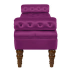 Upholstered Tufted Velvet Bench with Wooden Legs