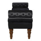 Upholstered Tufted Velvet Bench with Wooden Legs