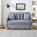 Modernes Design Sofa für das Wohnzimmer, kleiner Zweisitzer, glatter Samtbezug, getuftet, Beige