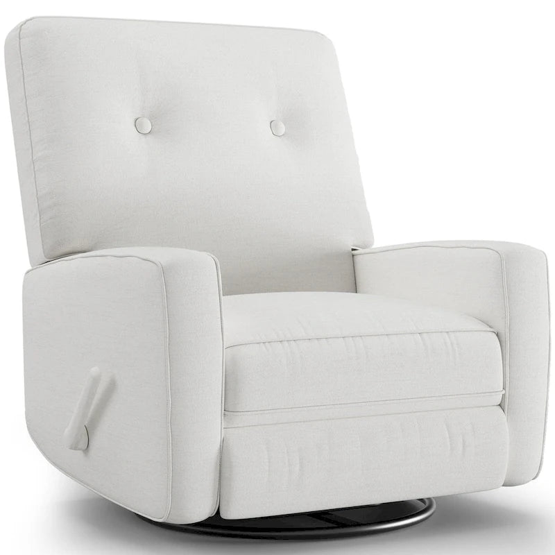 360° Swivel Glider Recliner Chair with Adjustable Footrest