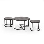 Modern Industrial 3-Piece Coffee Table Set