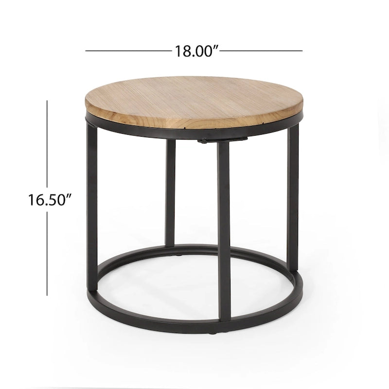 Modern Industrial 3-Piece Coffee Table Set
