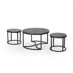 Modern Industrial 3-Piece Coffee Table Set