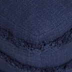 Solid Textured Stripe Pouf Ottoman