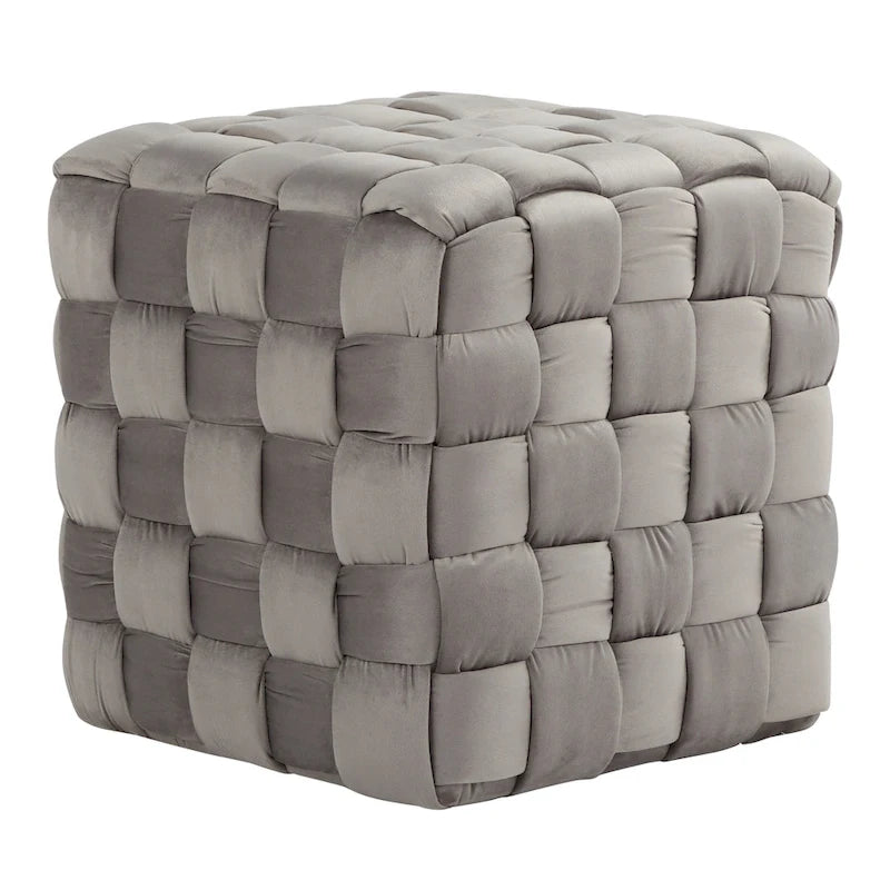 Braided Square Ottoman 16"