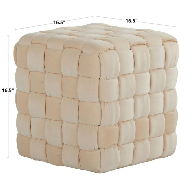 Braided Square Ottoman 16"