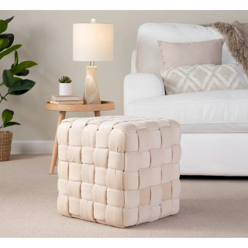 Braided Square Ottoman 16"
