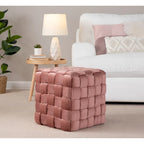 Braided Square Ottoman 16"