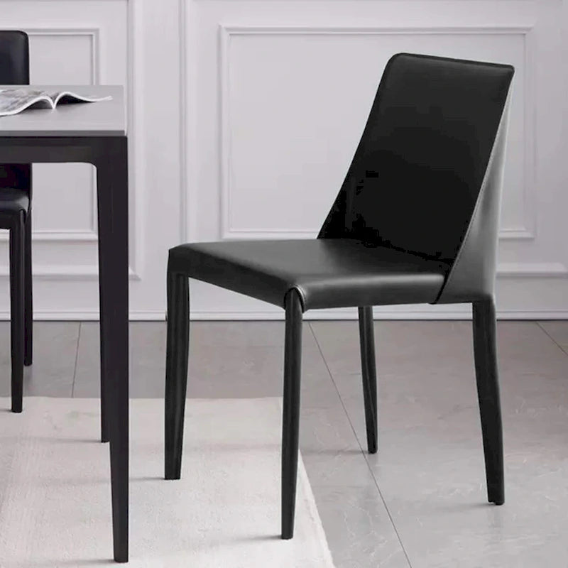 Mid-Century Modern Esszimmerstuhl aus veganem Leder