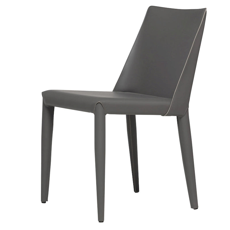 Mid-Century Modern Esszimmerstuhl aus veganem Leder