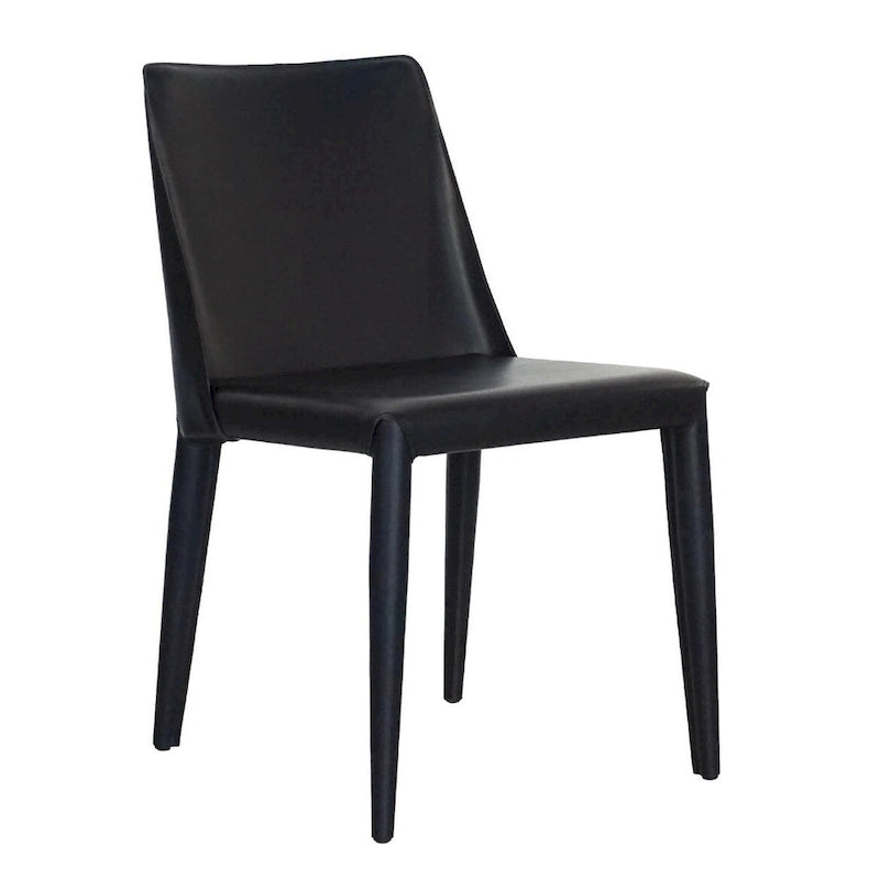 Mid-Century Modern Esszimmerstuhl aus veganem Leder