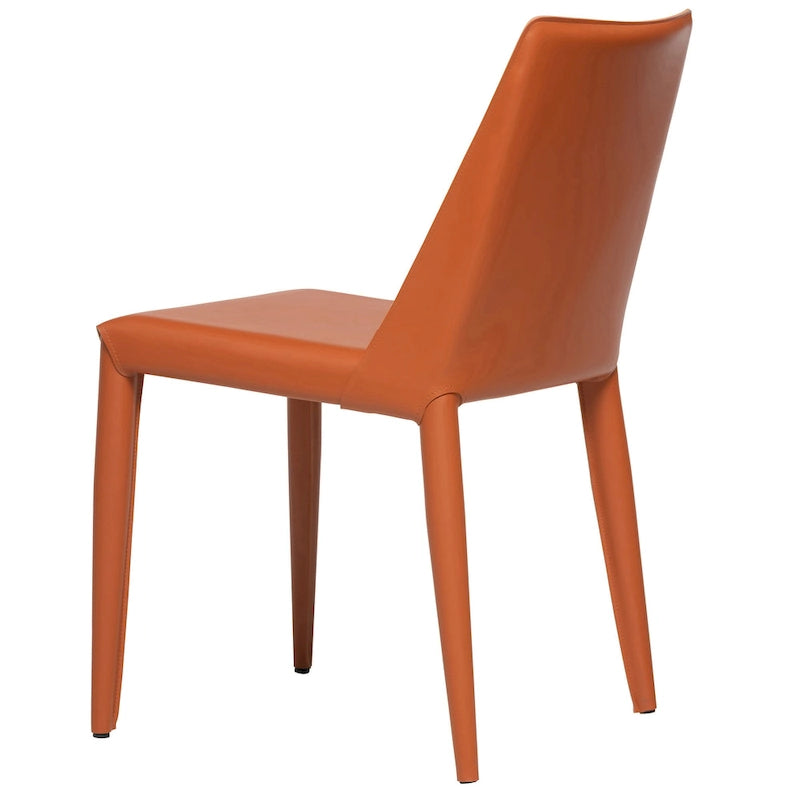 Mid-Century Modern Esszimmerstuhl aus veganem Leder