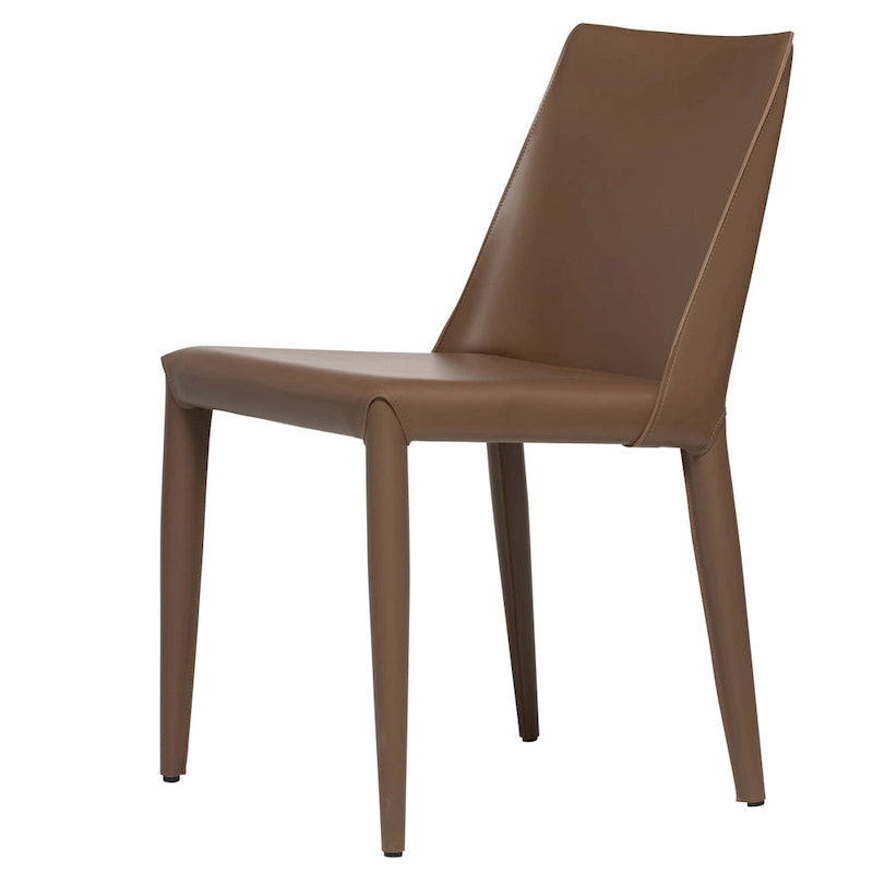Mid-Century Modern Esszimmerstuhl aus veganem Leder