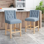 Landria Button-tufted Wingback Counter Stools (Set of 2) by 