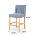 Button-Tufted Wingback Counter Stools (Set of 2)