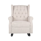 Fabric Tufted Wingback Rocking Chair
