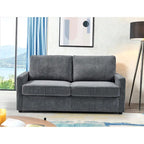 Polyester-Cord-Schlafsofa mit quadratischen Armlehnen, 70 Zoll