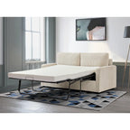 Polyester-Cord-Schlafsofa mit quadratischen Armlehnen, 70 Zoll