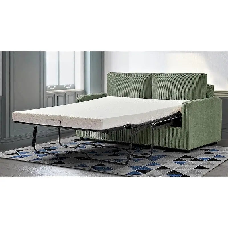 Polyester-Cord-Schlafsofa mit quadratischen Armlehnen, 70 Zoll