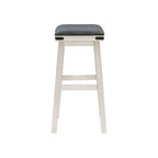 Backless Barstool with Faux Leather Seat
