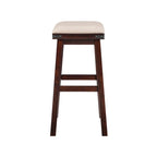 Backless Barstool with Faux Leather Seat