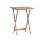 Foldable TV Tray Table Set with Storage Stand