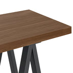 MASSIVHOLZ und Metall 127 cm breiter, moderner industrieller Konsolentisch aus MASSIVEM WALNUSSHOLZ und Metall in Walnuss