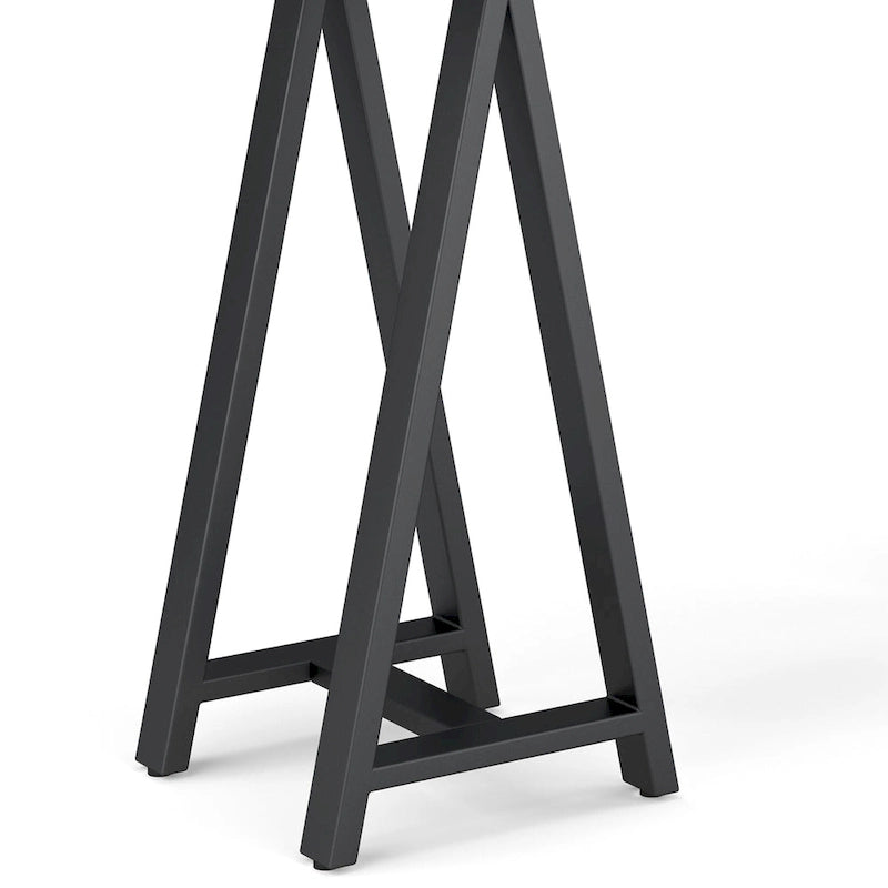 MASSIVHOLZ und Metall 127 cm breiter, moderner industrieller Konsolentisch aus MASSIVEM WALNUSSHOLZ und Metall in Walnuss