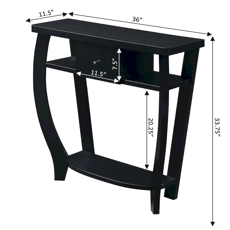1-Drawer Console Table with Shelf
