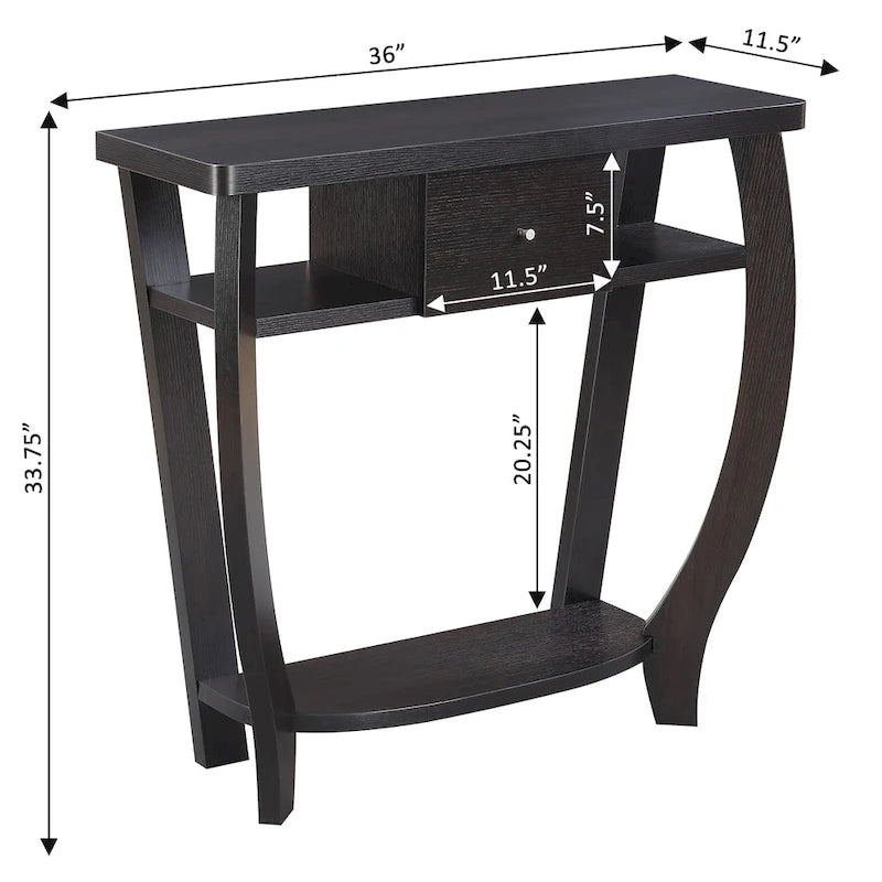 1-Drawer Console Table with Shelf
