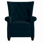Velvet Pushback Recliner Chairs, Set of 2