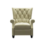 Velvet Pushback Recliner Chairs, Set of 2