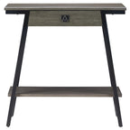 Konsolentisch aus Holz mit Schublade und Metallgestell