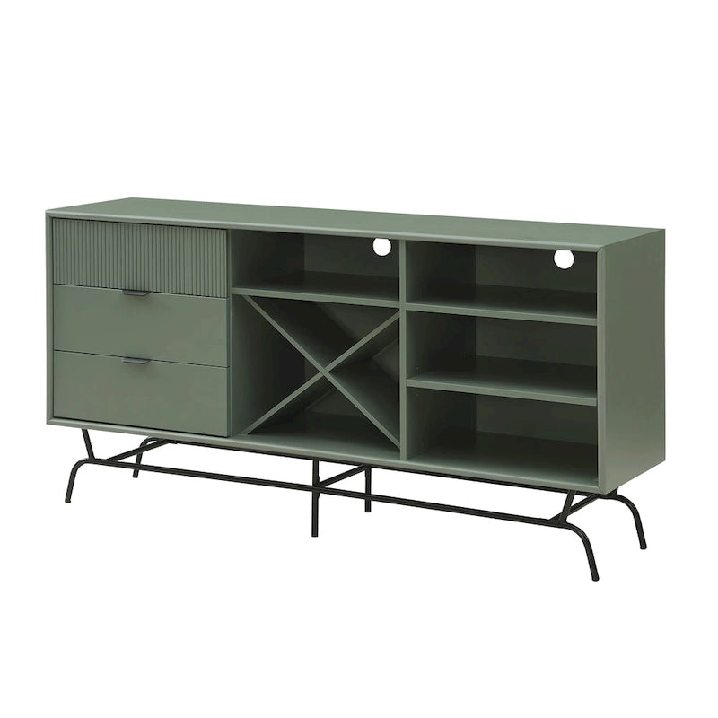 60-Inch Dining Buffet and Sideboard with Wine Storage