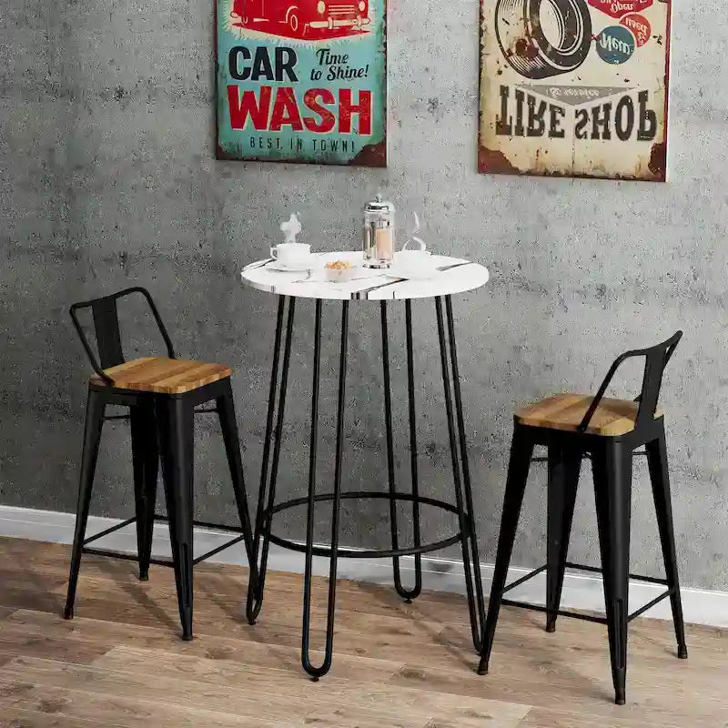 Bartisch Stehtisch Bistrotisch Esstisch mit Bartischhöhe runder Bartisch